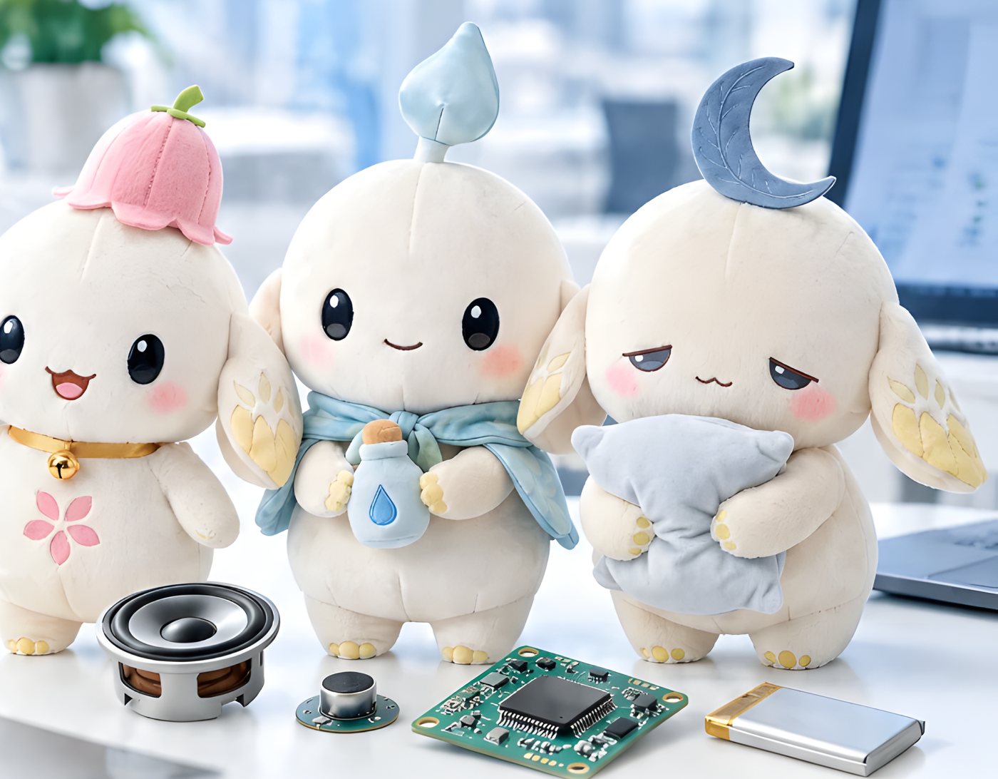 AIぬいぐるみと内蔵パーツ